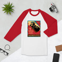 Load image into Gallery viewer, Amelia Earhart 20th Century Hero – 3/4 sleeve raglan shirt